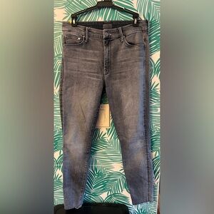 MOTHER denim Jeans The Looker high waisted Ankle Fray in Huntress size 30